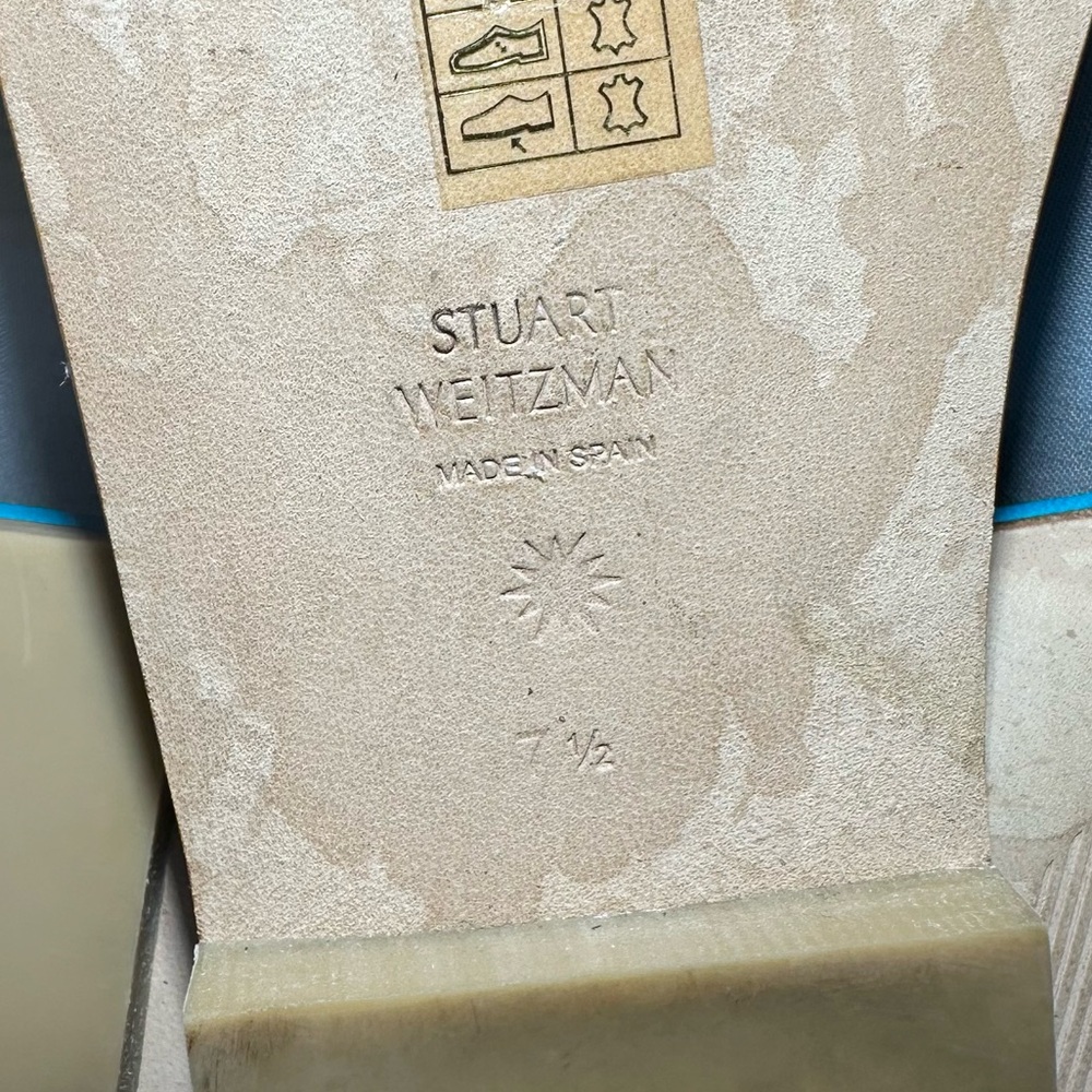 Stuart Weitzman Caicos‎ Suede Slide Sandals - Picture 10 of 10